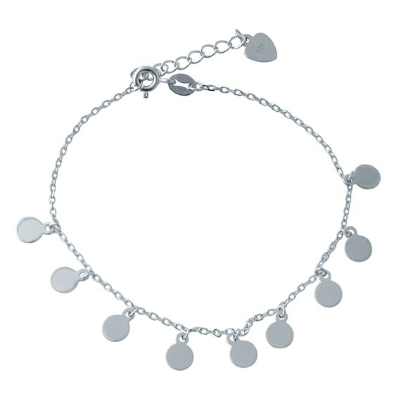 Silver leg bracelet without stones