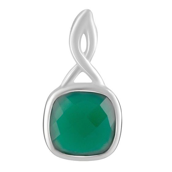 Silver pendant with agate