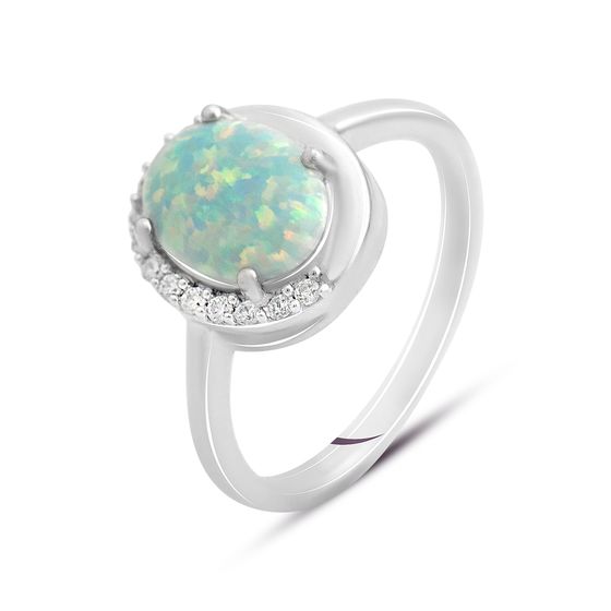 Silver ring with opal 1.175ct
