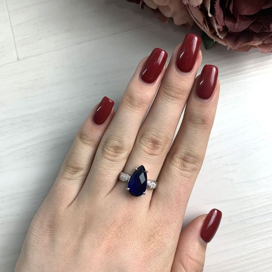 Silver Ring with Sapphire (nano)