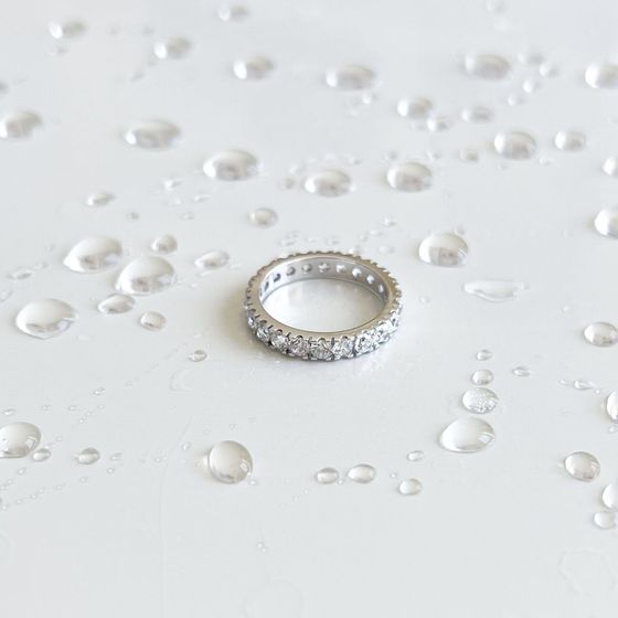 5.5ct Gold Ring with Fianites