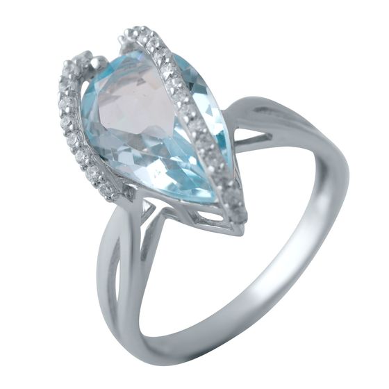 Silver ring with topaz 5.47ct