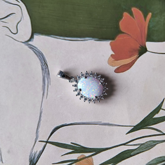 Серебряная подвеска с опалом 1.265ct