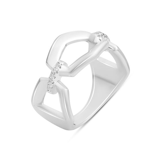 Серебряное кольцо с фианитами