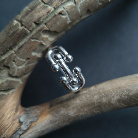 Silver ring without stones