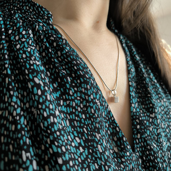 Silver pendant without stones