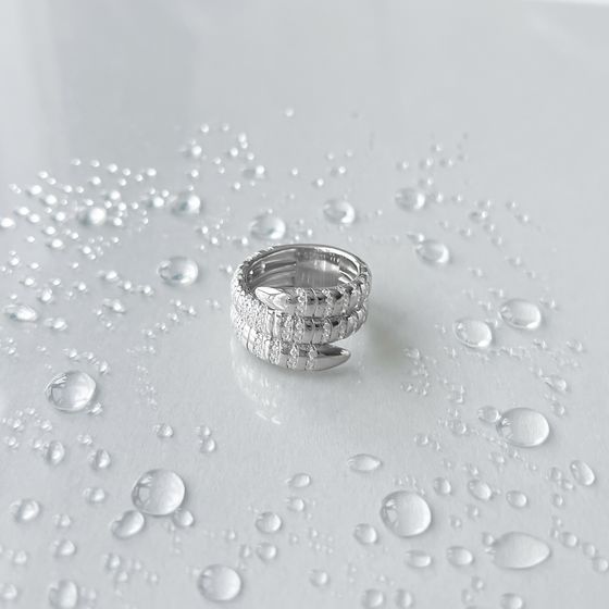 Silver Ring with Fianites