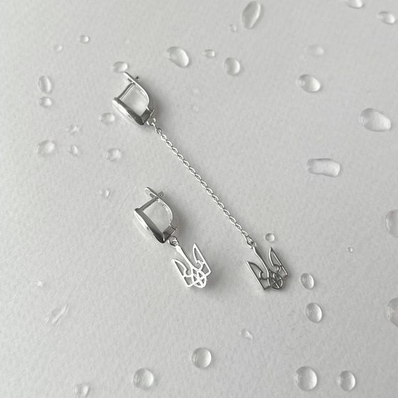 Silver earrings without stones