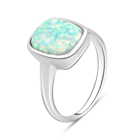 Silver ring with opal 2.069ct