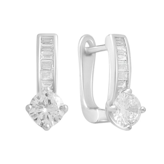 Silver Earrings with Fianites