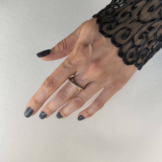Silver Ring with Fianites