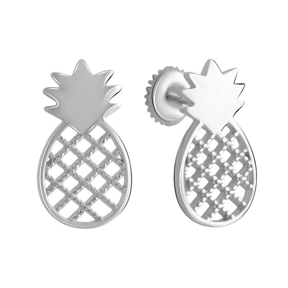 Silver earrings without stones