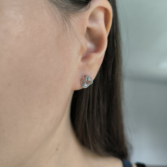 Silver Earrings with Cubic Zirconia