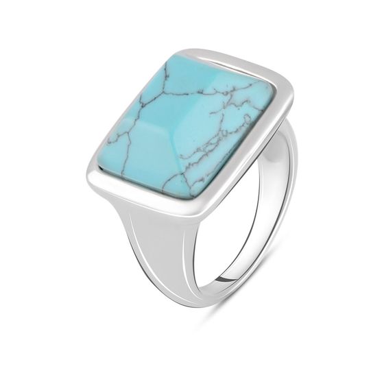 Silver ring with turquoise
