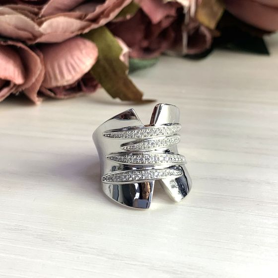 Silver Ring with Fianites