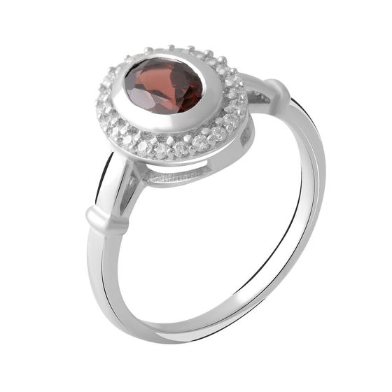 Silver ring with garnet 1.255ct