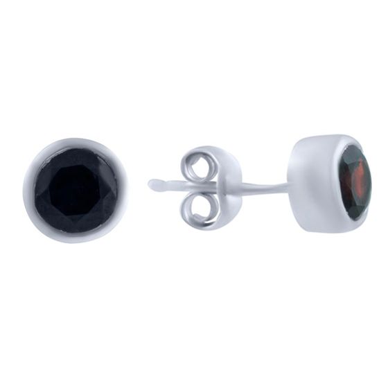 Silver Earrings with Garnet (1.143 ct)