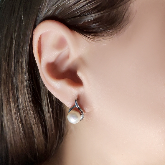 Серебряные серьги с перлами 4.75ct