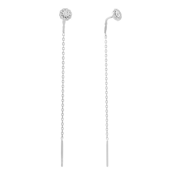 Золоті сережки з фіанітами 0.28ct