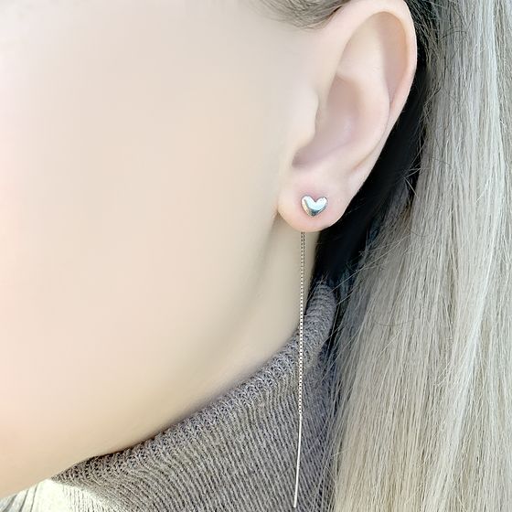 Серебряные серьги без камней