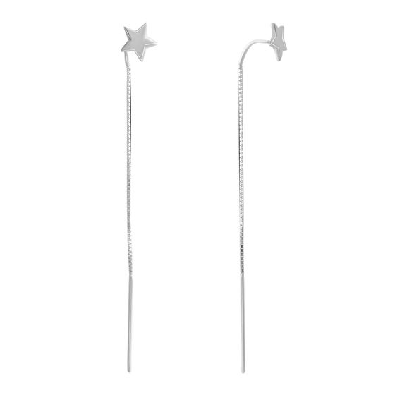 Silver earrings without stones