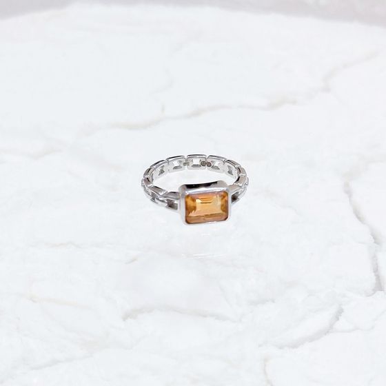 Срібна каблучка із золотим кварцом 1.725ct