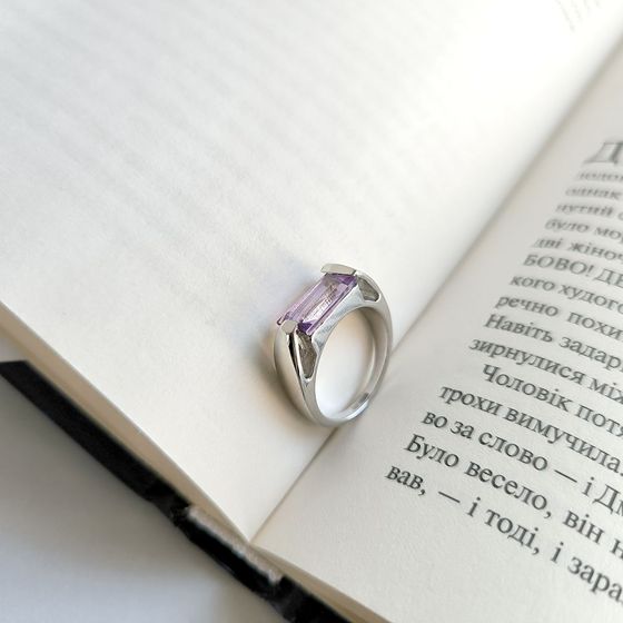 Серебряное кольцо с аметистом 2.491ct