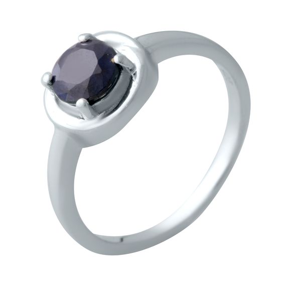 Silver ring with sapphire 1.125ct
