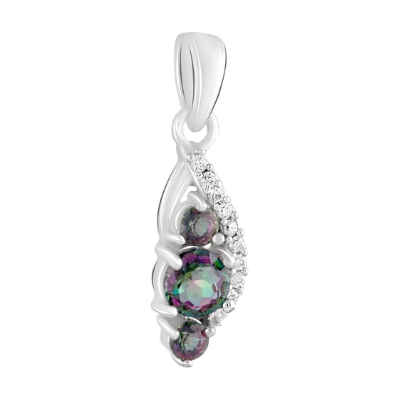Silver pendant with mystic topaz 1.41ct