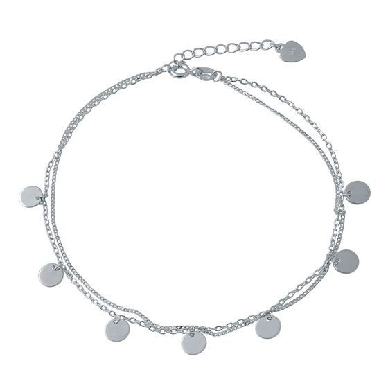 Silver leg bracelet without stones