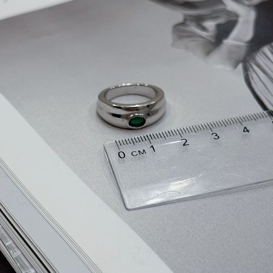 Silver ring with agate 0.408ct