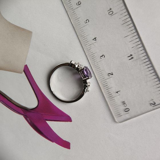 Серебряное кольцо с аметистом 1.55ct
