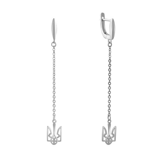 Silver earrings without stones