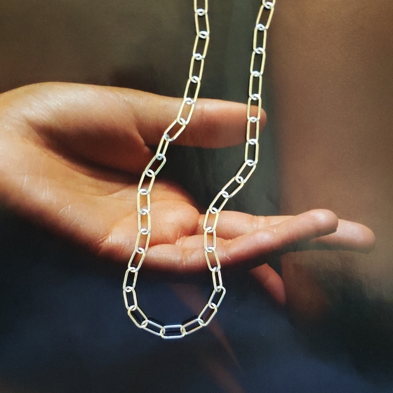 Silver necklace without stones