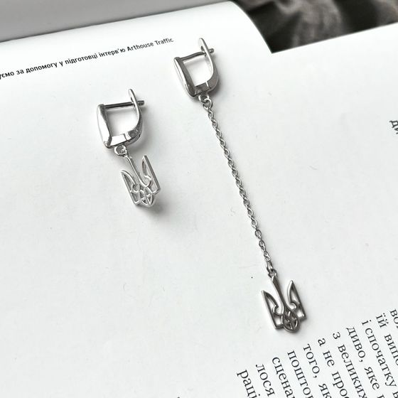 Silver earrings without stones