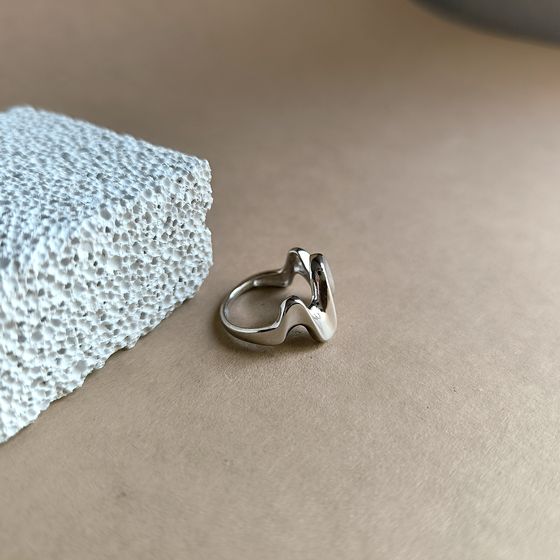 Silver ring without stones