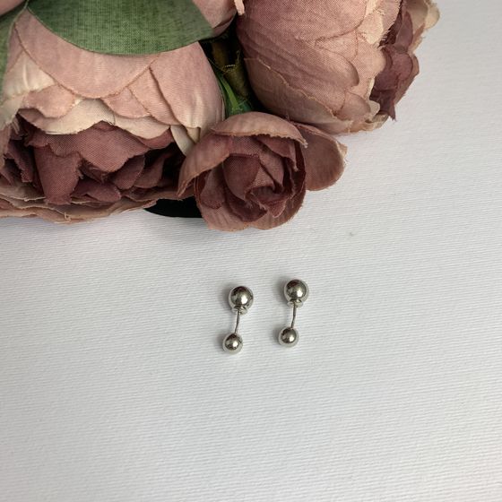 Silver earrings without stones