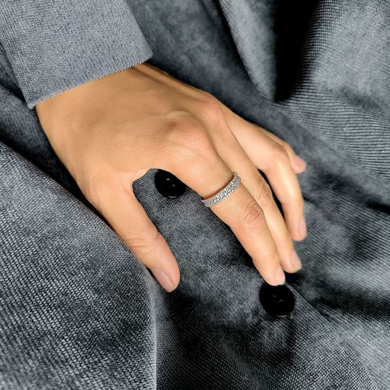 Silver Ring with Fianites