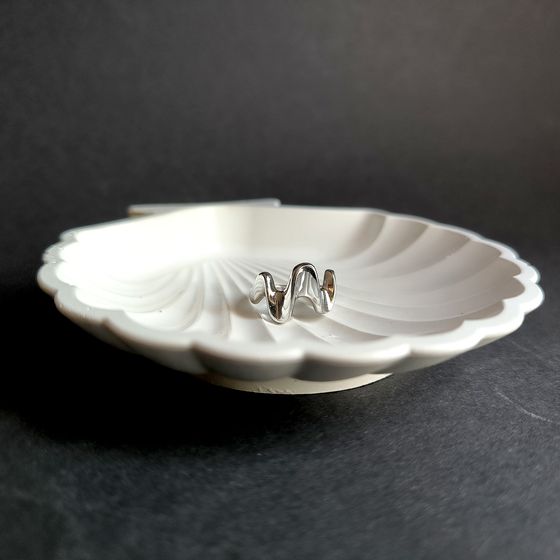 Silver ring without stones