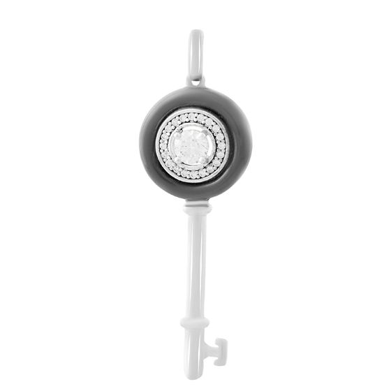 Silver pendant with ceramics