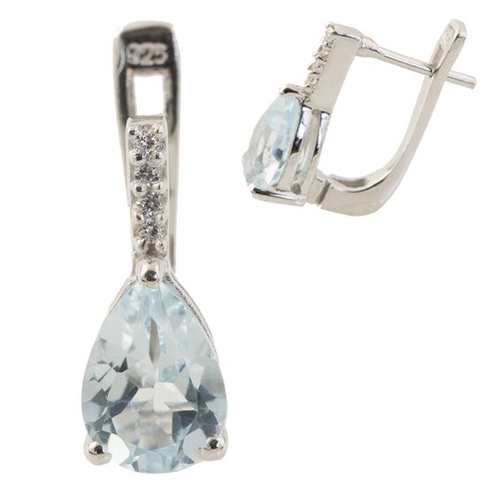 Silver Earrings with Topaz (4.355 ct)