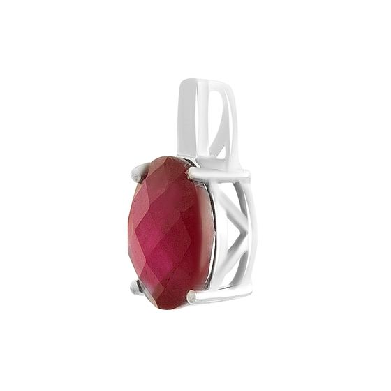 Серебряная подвеска с рубином 3.233ct