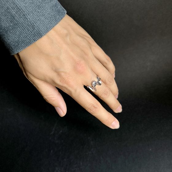Silver ring without stones