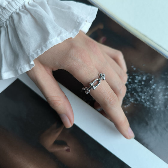 Silver ring without stones