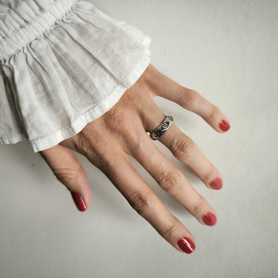 Silver ring without stones
