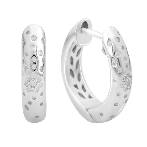 Silver Earrings with Fianites