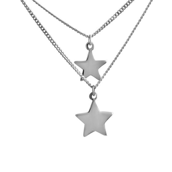 Silver necklace without stones