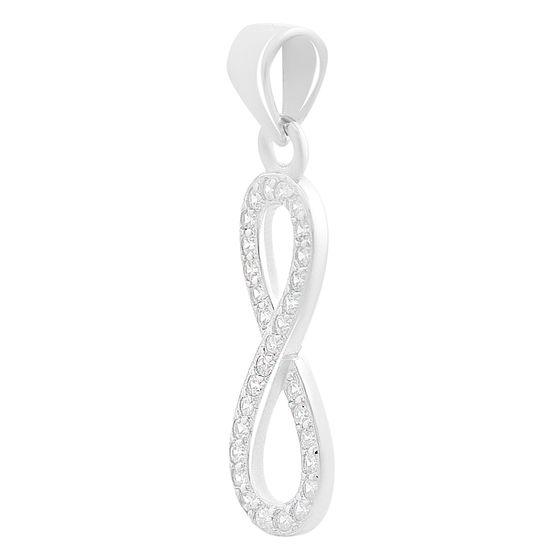 Silver pendant with cubic zirconia