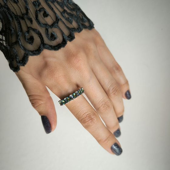 Silver ring with mystic topaz 1.517ct