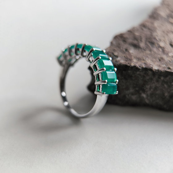 Серебряное кольцо с агатом 2.63ct